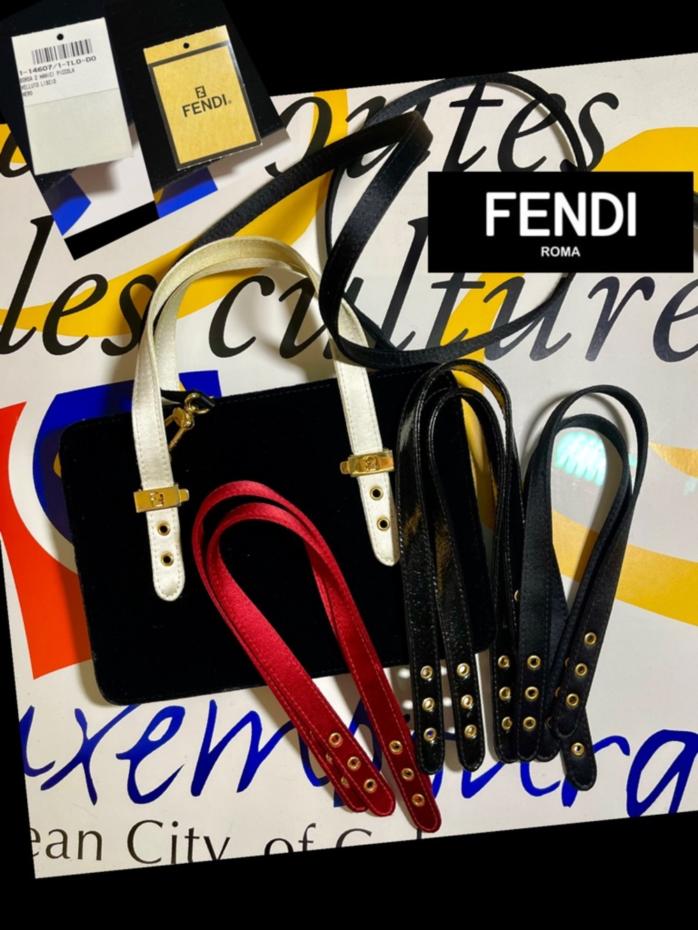 Fendi Borsa 2 Manici Piccola Velluto Liscio, 
Super Rare!